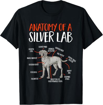Silver Labrador Retriever Anatomy Of A Silver Lab T-Shirt