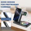 Q50D 4 in 1 Foldable Wireless Charger Dock 15W Fast Charging Station with RGB Ambient Light for Mobile Phone Apple Watch AirPods