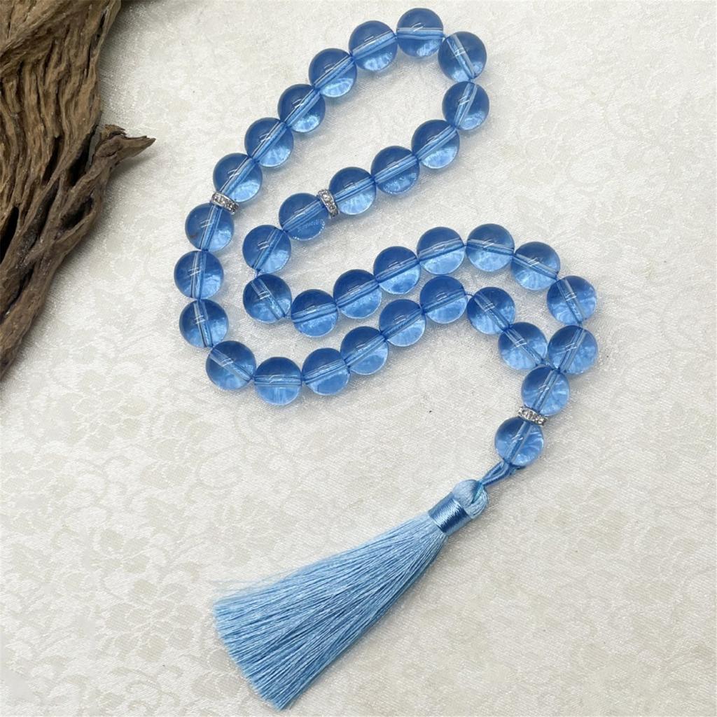 33 Bead Islamic Prayer Beads For Travel Religious Accessory Muslims Tasbih With Glass Beads for Everyday Worship Use