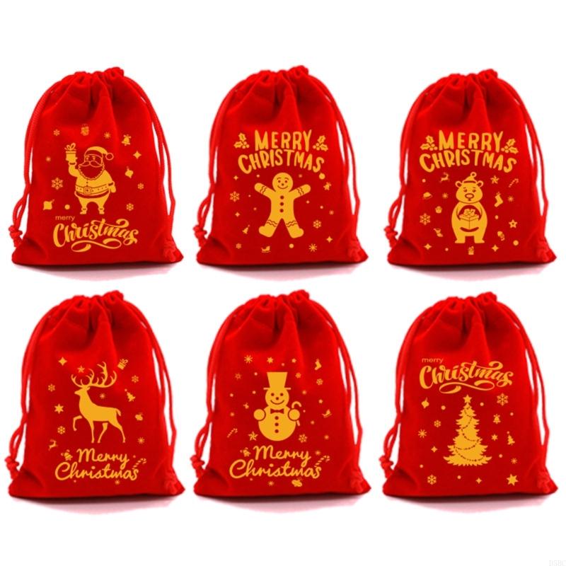 6 Pack Premium Holiday Packaging 20x30cm Use Gift Bags for Seasonal Sweets Decorations and Celebration Supplies