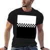 Zweifarbiges Mod Ska 60er Jahre Retro Schwarz Weiß T-Shirt Standard Passform Einfarbiges T-Shirt