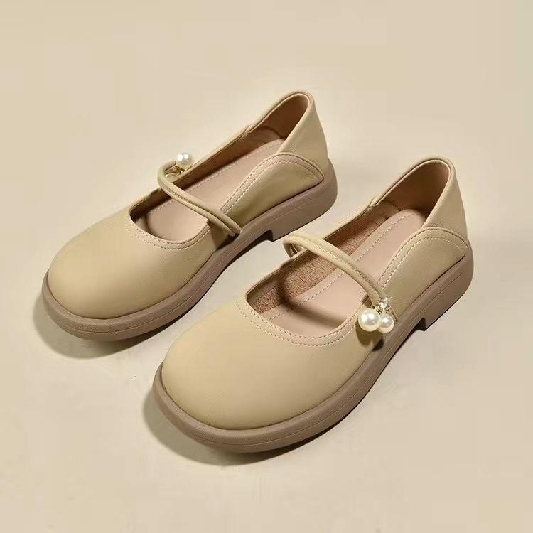 

Mary Jane Leather Loafers: Spring/Summer 2025 Two-Way Casual Shoes - Comfortable, Gentle Style. 40