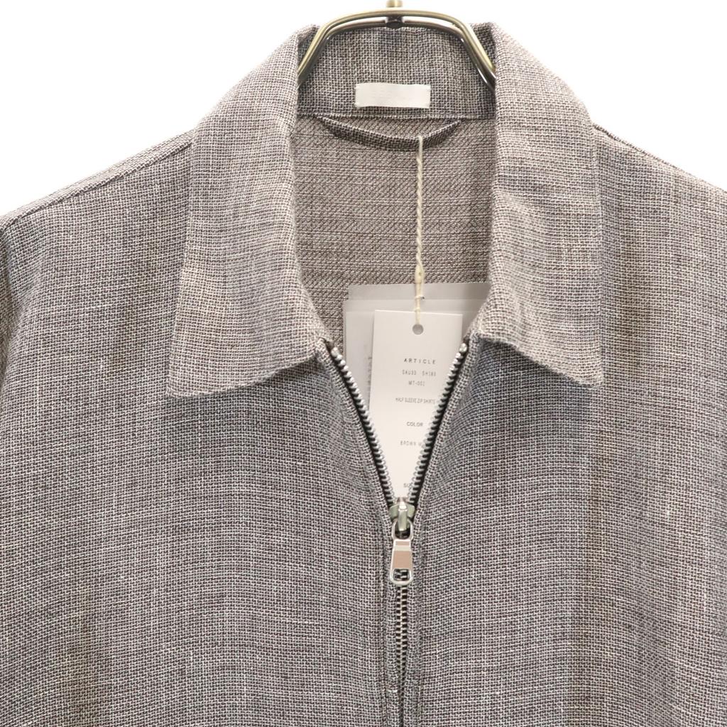 Unused SEEALL Made In Japan Linen Blend Five-quarter Sleeve Zip Shirt 3 Men's Used