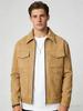 European and American men's jacket suede men's tooling zipper large pocket casual lapel spring and autumn jacket