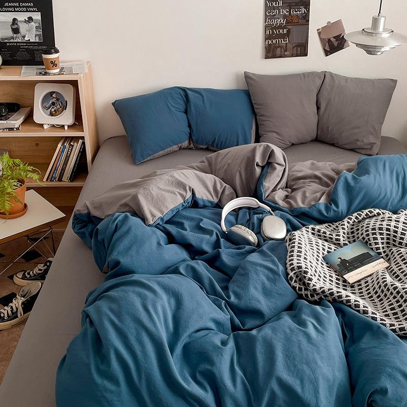 Class A Maternal And Infant Grade Colorable Bed Four-Piece Quilt Cover Student Bed Sheet House 3Pcs Set Factory