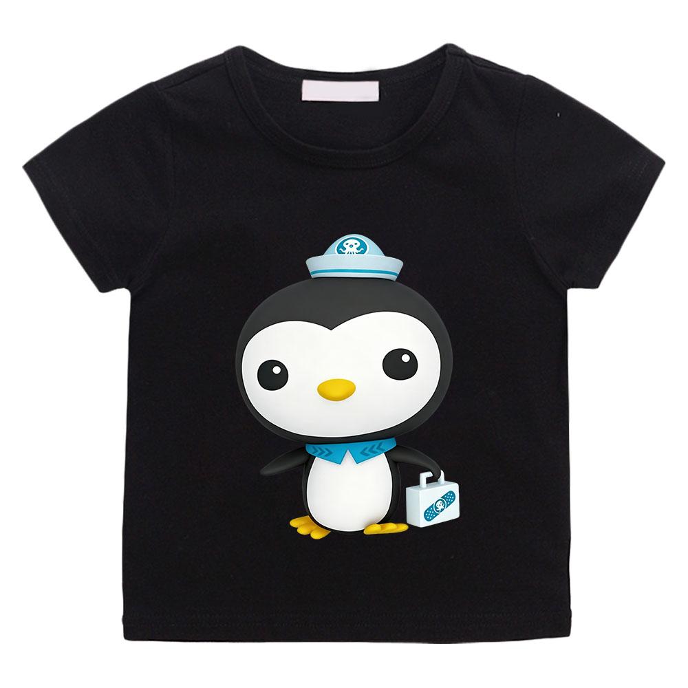 The Octonauts Children s Cotton T-shirts 2-12 Years Kids Short Sleeve Cartoon Print Tees Boys Girls Casual Crew Neck Tops Summer 100 чёрный