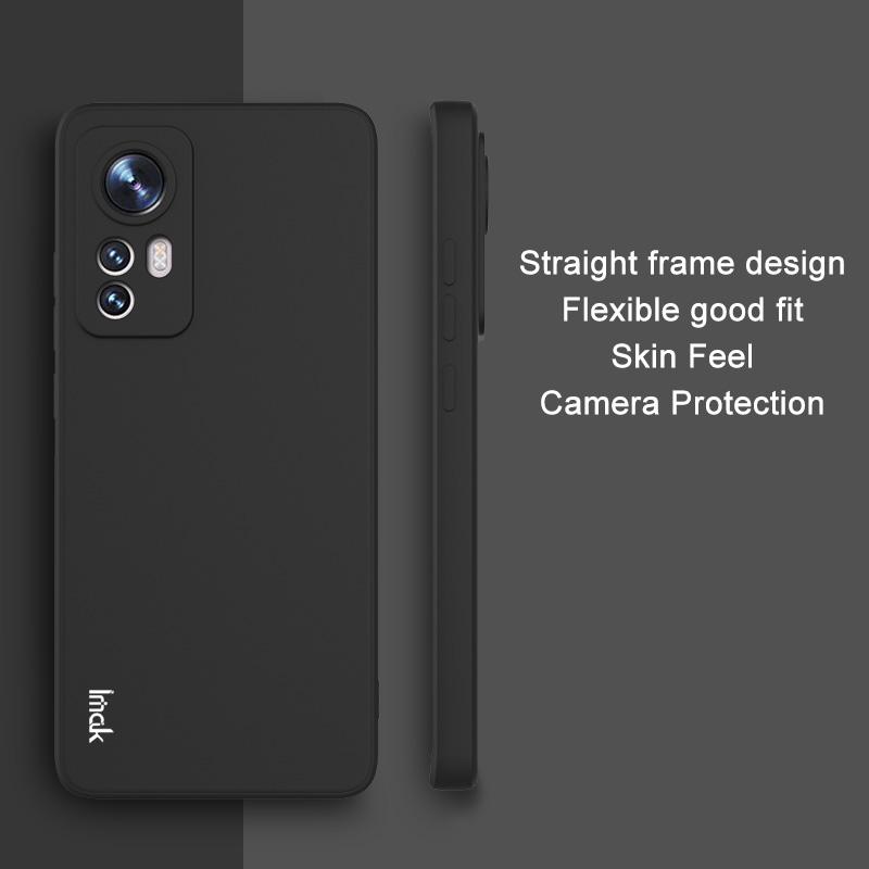 

IMAK UC-4 Series Soft Flexible TPU Case for Xiaomi 12/12X/12S 5G,Straight Frame Anti-scratch Phone Cover Black