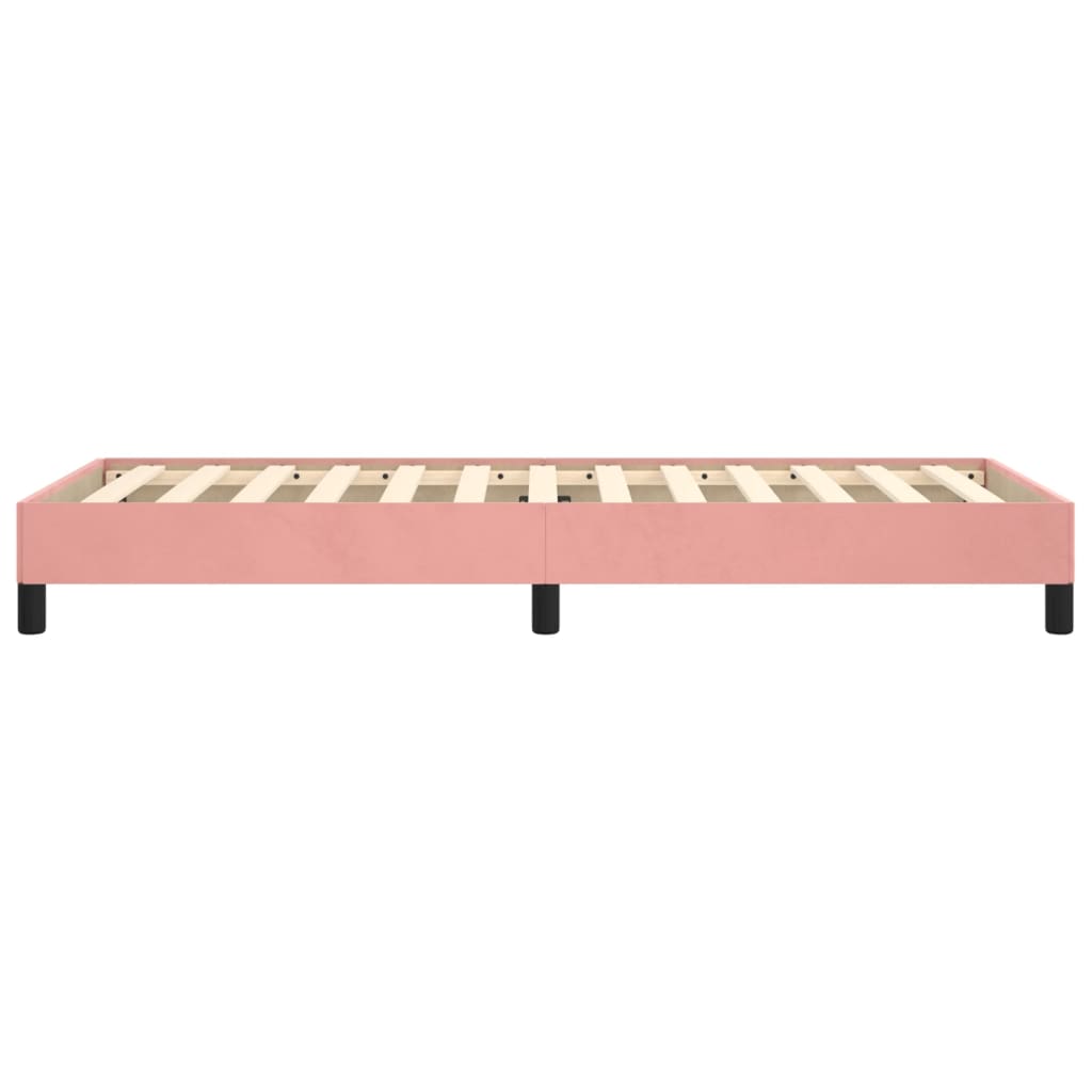 Bed Frame Pink 100x200 cm Velvet