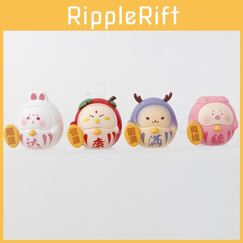 Lucky Prosperity Figurine Set Of 8 Colorful Abs Buddha Toys For New Year Gifts