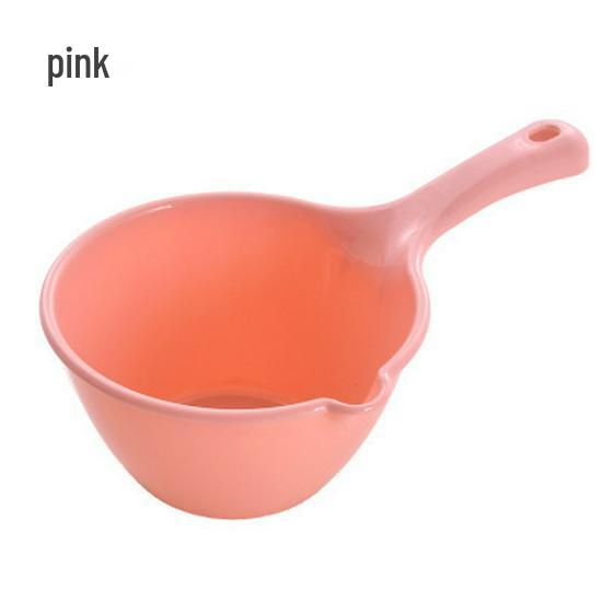 Durable Plastic Water Ladle with Long Handle for Bathing and Kitchen - Ideal for Baby and Children's Use