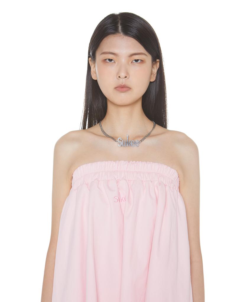 Suki Logo Embroidered Top Dress (Strawberry Shake)