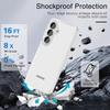 Anti Yellowing Clear Case for Samsung S26 Plus S25 Edge S24 Ultra S23 5G Glitter Military Grade Protection Shockproof Cover Transparent Girls Women