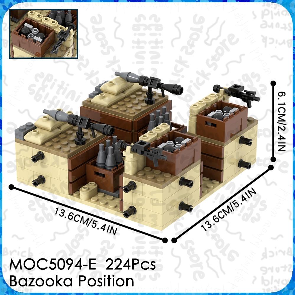MOOXI Battlefield Bricks WW1 WW2 Military War Arsenal Compatible Figure Building Blocks Adult MOC5094 Set Gift Toys For Children