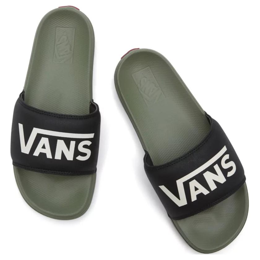 Vans La Costa Comfortable Versatile Casual Non-Slip Breathable Lightweight Slide Sandals Women Sandals Black Green VN0A5HF5GWL
