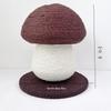 Compact Red Umbrella Cat Tree with Sisal Mushroom Scratch Board - No Shedding, Ideal for Small Cats, Claw Maintenance, and Space-Saving Playtime