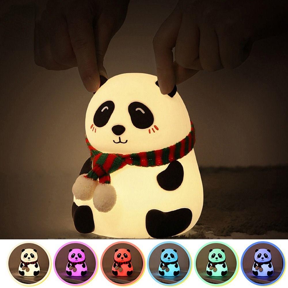 Panda Patting Panda Desk Lamp Percussive Dimmable Table Lamp Panda Night Light Atmosphere Lamp