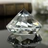 40 mm klar papirvekt fasettert skåret glass Giant kunstig diamantsmykkedekor