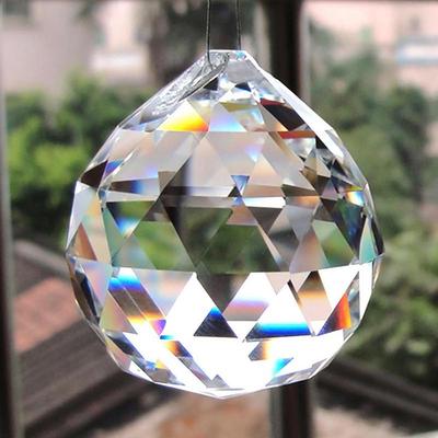1 Adet Temizle Avize Kristal Top Lamba Prizmalar Parçaları Suncatcher Kolye 30mm