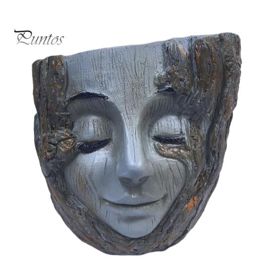 

Цветочный горшок с лицом богини, пень дерева, голова девушки, кашпо из текстурированной смолы, в стиле барокко, с дренажным отверстием для суккулентов, кактусов, для внутреннего и наружного декора A