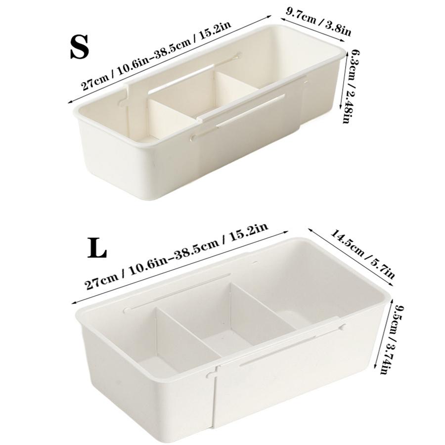 Expandable Plastic Storage Boxes, Multi-Purpose Folding Organizer, Drawer Storage Divider for Bedroom, Kitchen and Snack Storage