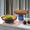 Light Luxury Style Large Fruit Tray Dessert Table Glass Tray High Foot Home Living Room Coffee Table Cake Dessert French Simple