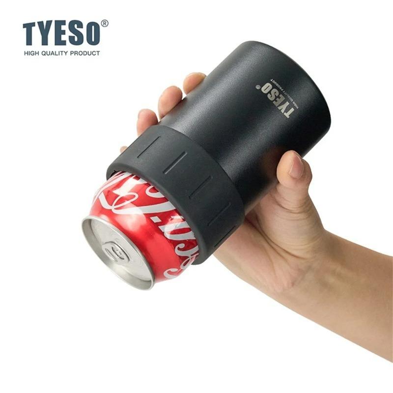 TYESO 12/18oz Stainless Steel Insulated Beer Bottle & Can Cooler Keep Warm and Cold Vacuum Portable Anti Slip Beer Cup Covers