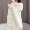 Winter Women's Thick And Warm Mid To Long Hooded Cotton Jacket M-3XL