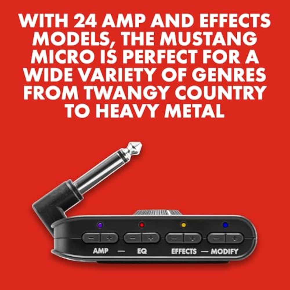Fender Guitar and Bass Headphone Amp MUSTANG™ MICRO BLACK