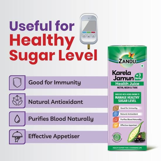 Carbamide Forte Zandu Karela Jamun Herbal Juice 1 L