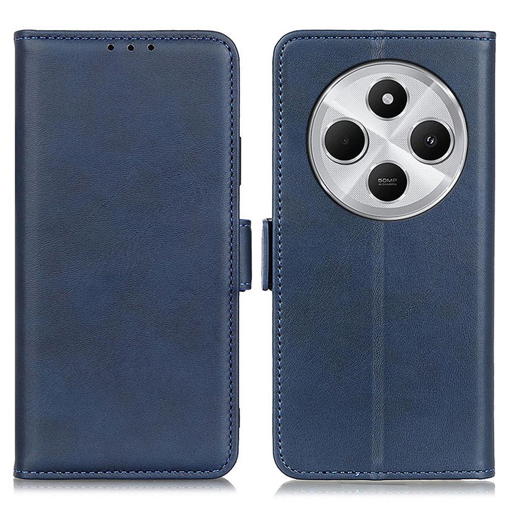 For Xiaomi Poco C75 4G/Redmi 14R 5G/14C 4G Case Stand Cowhide Texture PU Leather Phone Cover