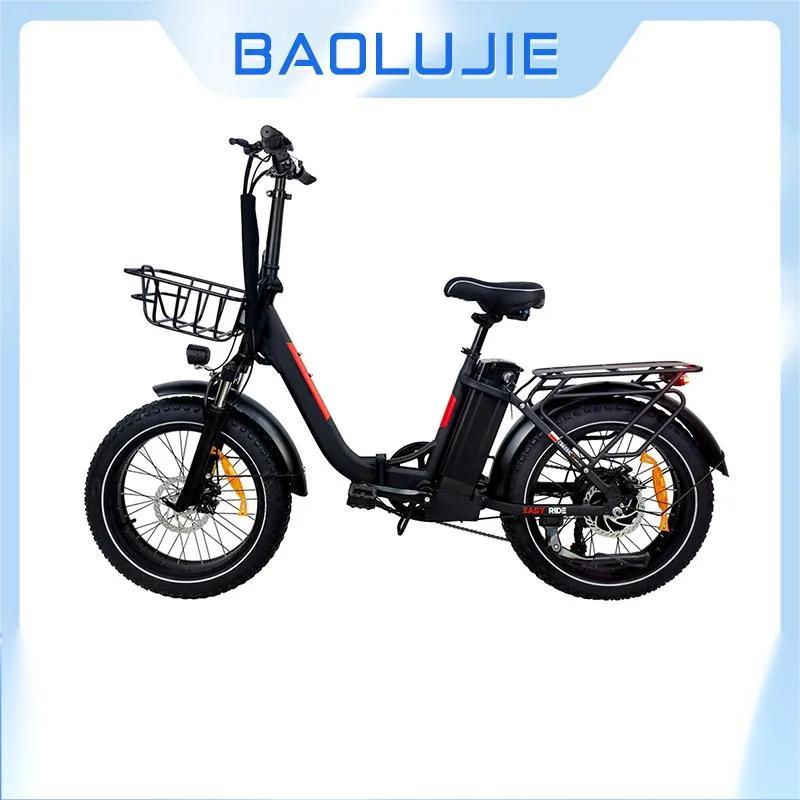 BAOLUJIE DZ2030 vélo électrique 20*4.0 pouces gros pneu e-bike 500W moteur 48V 13Ah 40 km/h vitesse maximale 35-45km gamme frein à disque