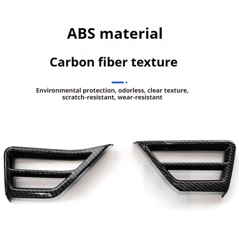 2pcs Carbon Fiber Side Air Conditioning Vent Outlet Cover Trim Sticker For BMW 3 Series G20 2025 Accessories