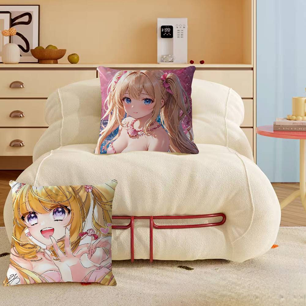 Mermaid Melody Anime Pichi Pitch Pillowcase Toon Gift Cushion Cover Bedroom Home Sofa Chair Seat Decor Pillow Case