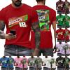 Men's Casual Short Sleeve T-Shirt Graphic Print Lettering Comfortable Fit Lightweight Crew Neck Tee for Everyday Wear