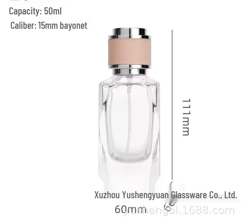 Elegant Refillable Transparent Perfume Bottle with Press-Top for Home Cosmetics