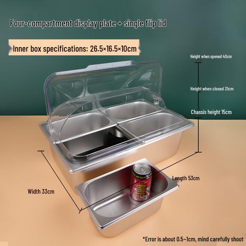 Stainless Steel Multifunctional Spice Jar Organizer & Display Tray