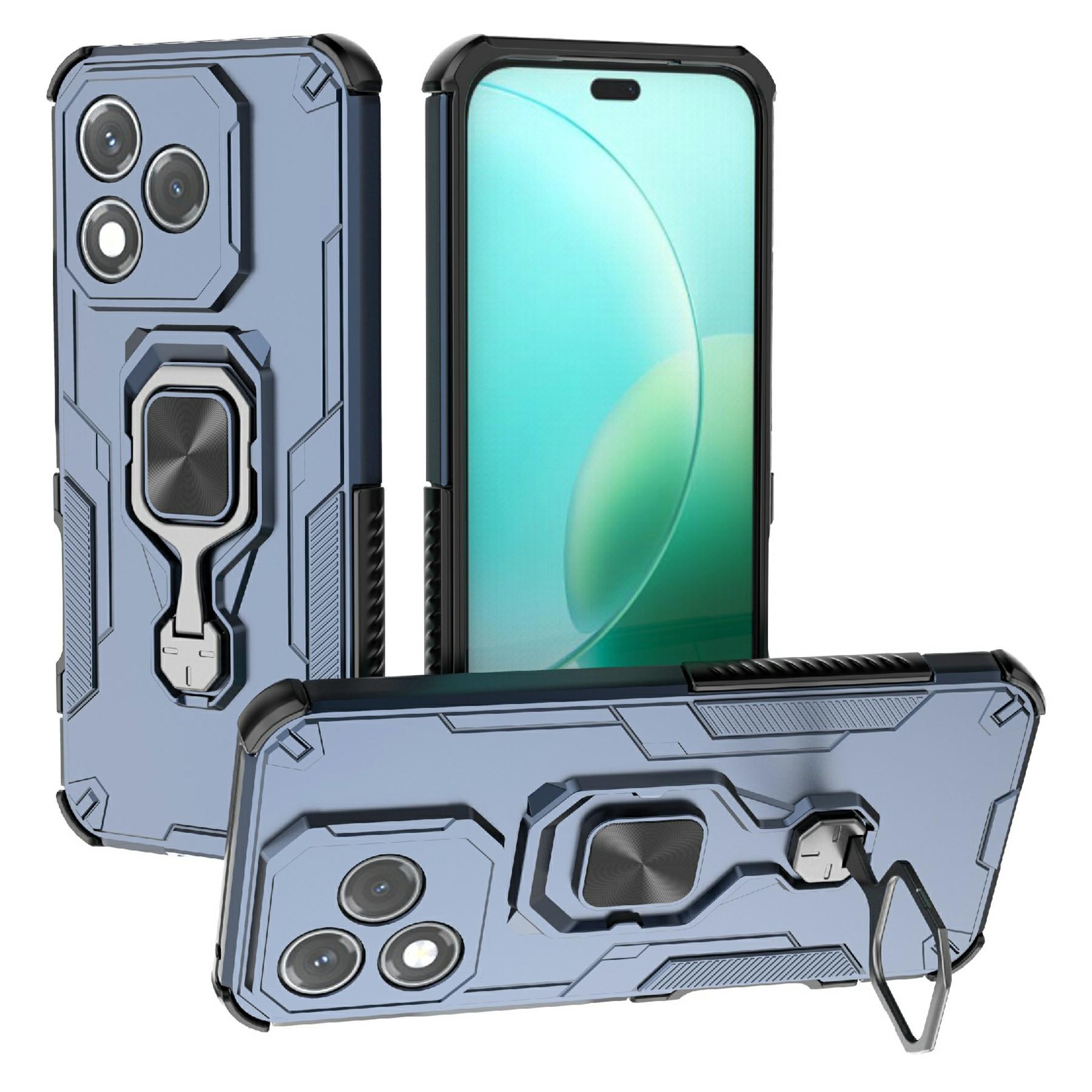 

For Honor 400 Lite 5G Case Rotatable Ring Kickstand PC + TPU Shockproof Phone Cover A