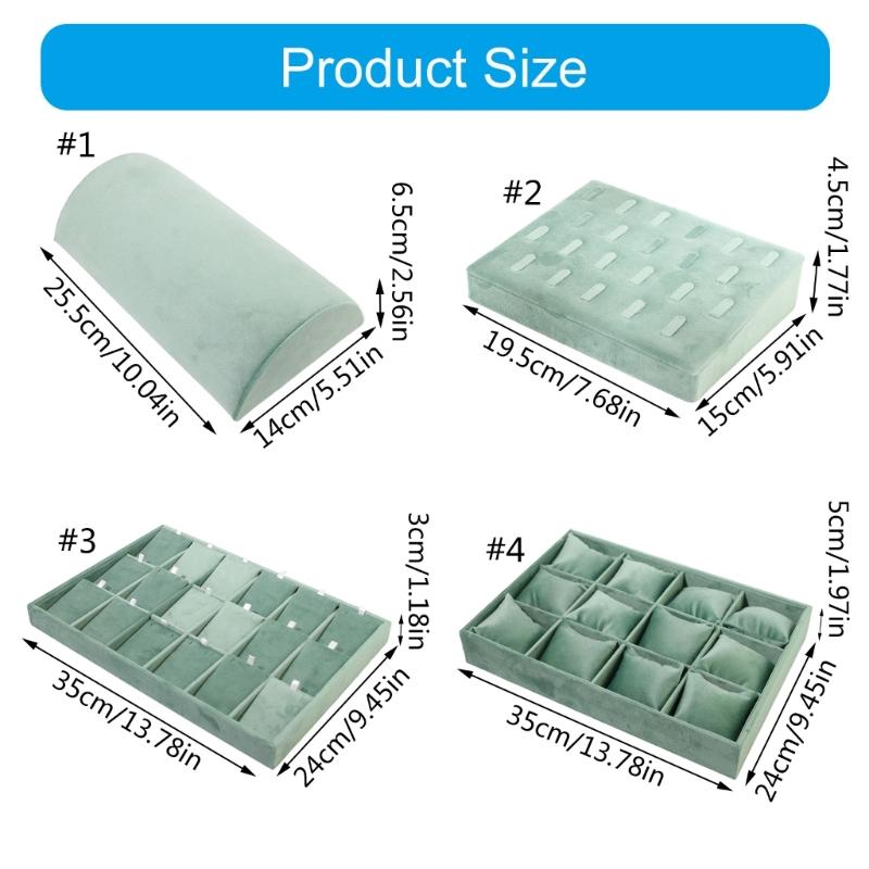 Elegant Jewelry Display Stand Velvets Texture for Necklaces Bracelets Bangles Watch and Rings with Stable Structure