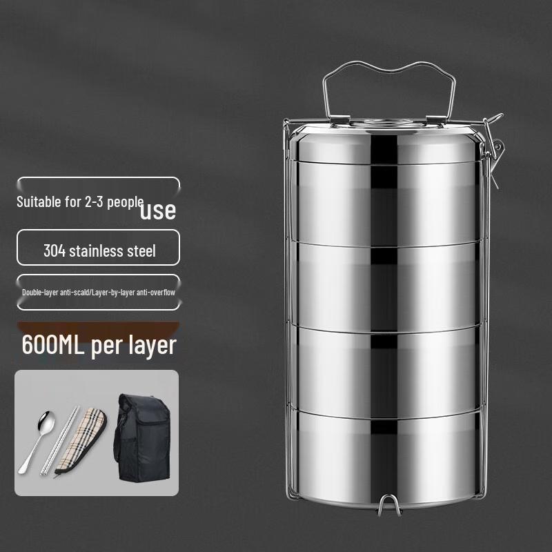 NHZHIW 4-Layer Electric Heated Insulated Lunch Box