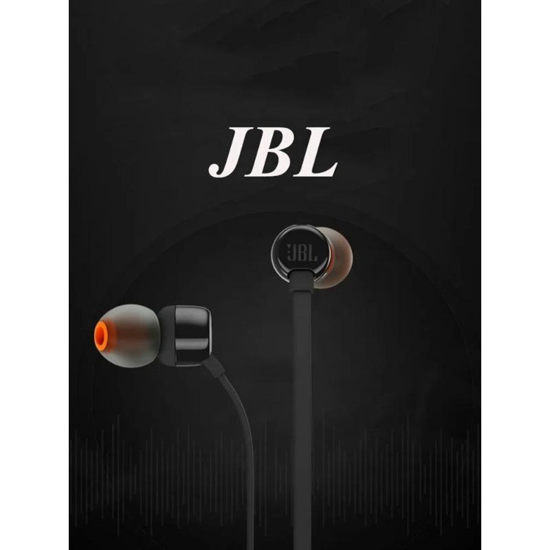 JBL TUNE 110 Authentic Authorization In-ear Wired Headphones Microphone Remote Control Heavy Bass Sound Quality 3.5mm Interface