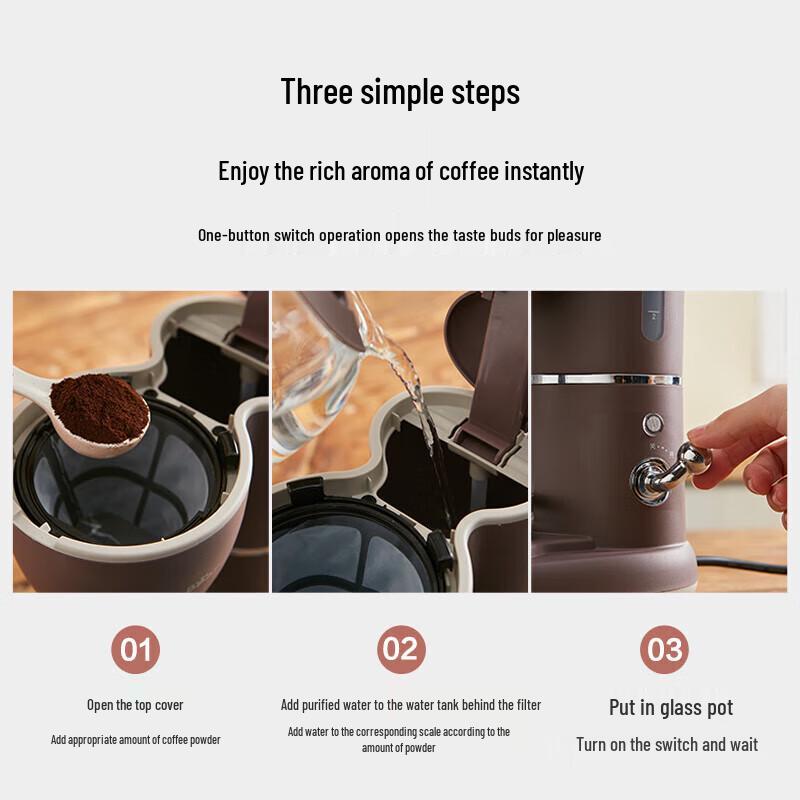 Bear Mini Drip Coffee Maker & Tea Brewer CN plug (adapter included)