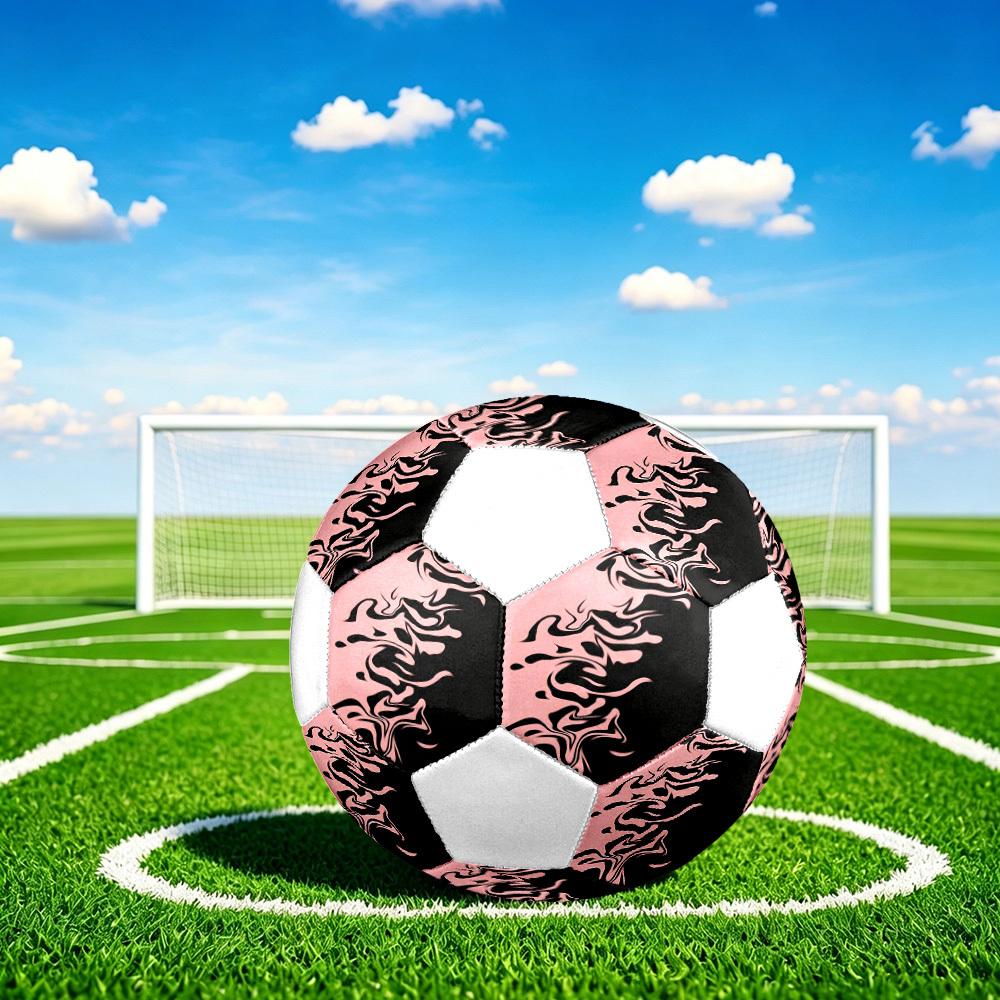 1pc Abstract Lines Lightweight PVC Training Soccer Ball, Size 5, Suitable for Indoor and Outdoor TrainingGift Y60381