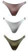 Brazilian Panties with Sparkling Sides and a Glamorous R-Style High-Leg T-Back Design, 3-Pack (White/Green Powder)
