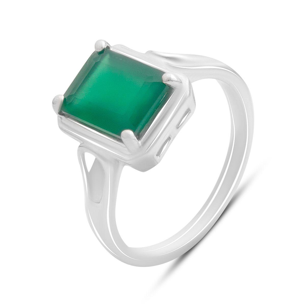 

Silver ring with natural agate 1.85ct, item weight 3.09 gr (2189763) 17 смарагдовий