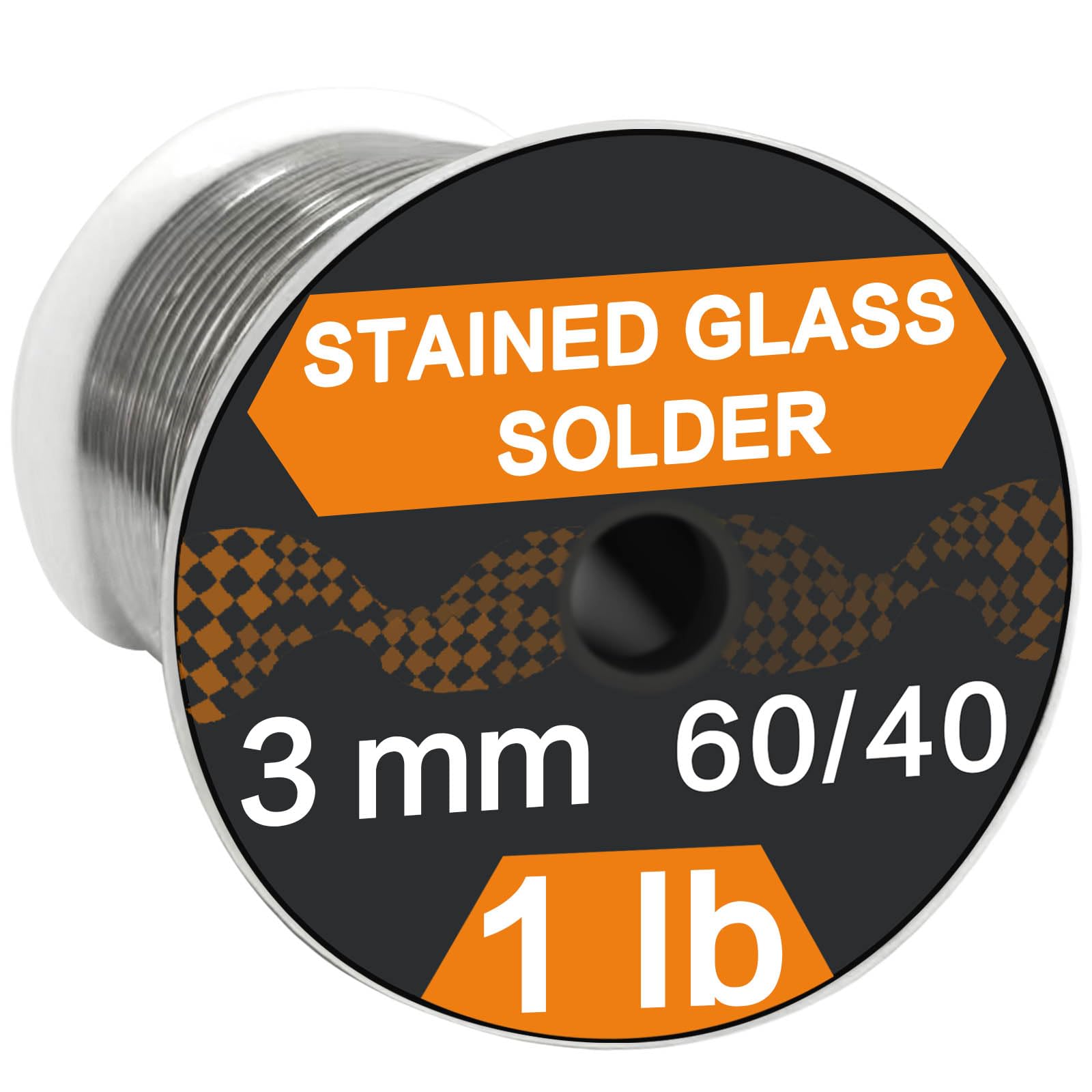 

Stained Glass 1 lb provided by ANOSON 60/40 Solder, 1/8 (3mm) diameter, spool,