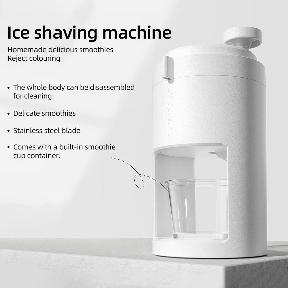 200ml Manual Ice Crusher Hand Crank Shaved Ice Maker Snow Cone Machine with Detachable Design for Home Outdoor Party Use