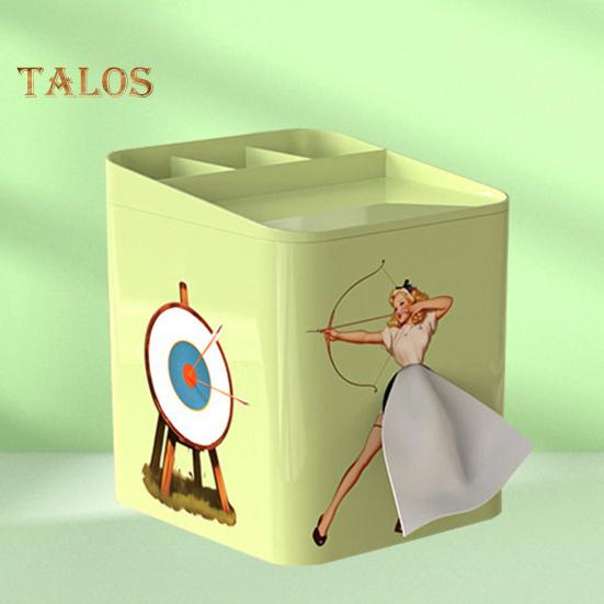 Suport decorativ pentru cutie de șervețele cu capac detașabil Capacitate mare, model unic, cutie de hârtie absorbantă, ornament de birou