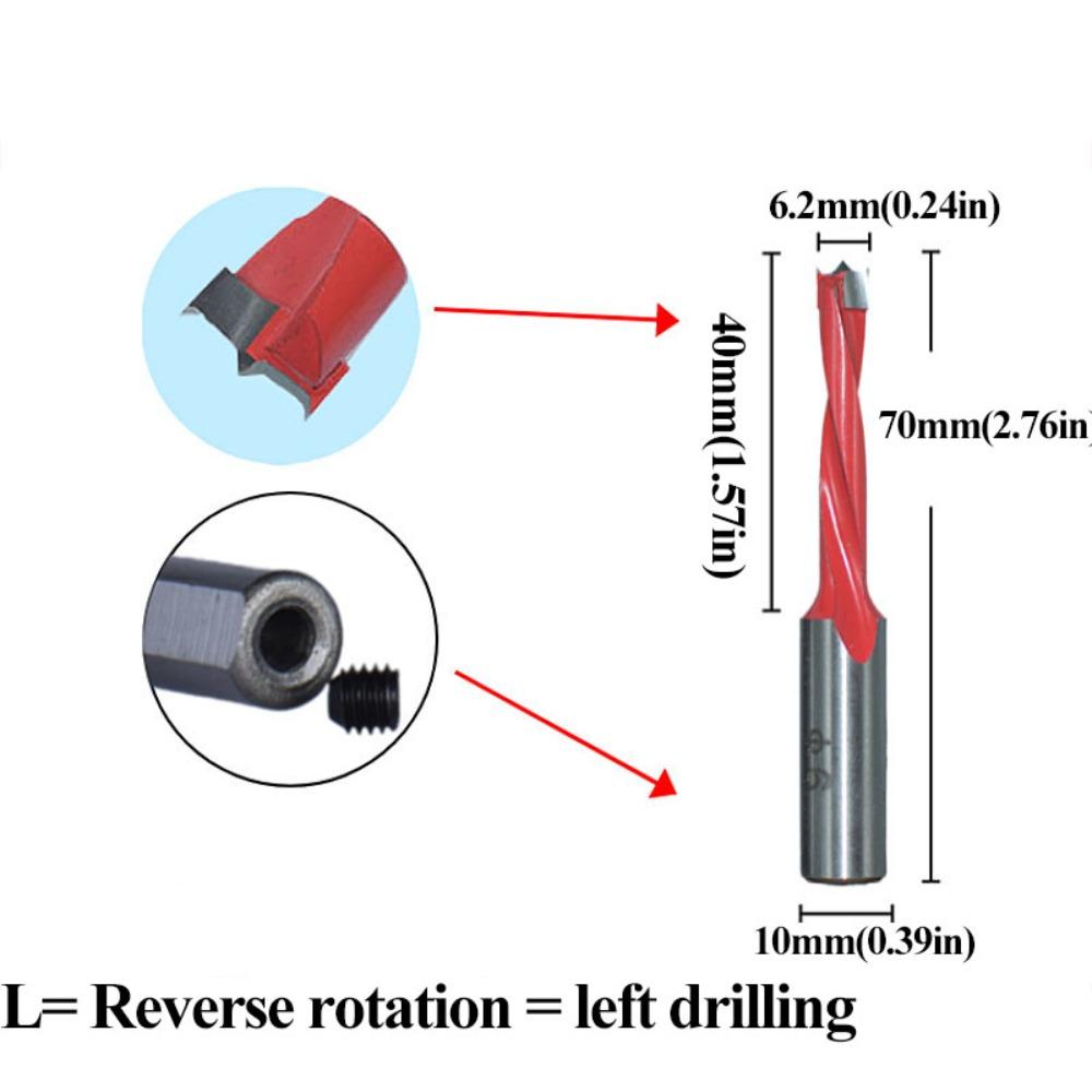 Zinc Zinc Alloy Material Forstner Drill Bit Left/Right Rotation Woodworking Drill Bit  Woodworking Tools