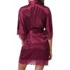 Women's Lady Sexy Lace Sleepwear Satin Nightwear Lingerie Pajamas Suit