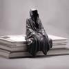 2023  Reaping Solace The Reaper Sitting Statue Gothic Desktop Resin Black Sculptures For Home Decor Ornament